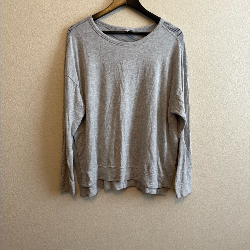 Gray Long Sleeve Top